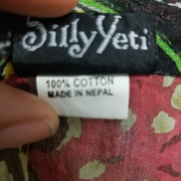 Silly Yeti Tops Vintage Nepali Cotton Gauze Shirt Sm Poshmark
